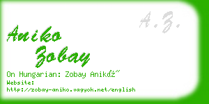 aniko zobay business card